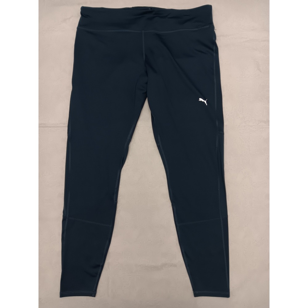 Puma DryCell Womens XL Performance Leggings Dark Green Running Activewear